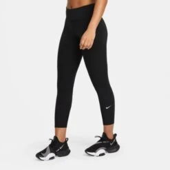 NIKE NK ONE DRIFIT MR CROP TIGHT DD0247-010 BLACK