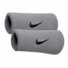 NIKE SWOOSH DOUBLE WIDE WRISTBAND GREY