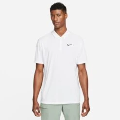 NIKE NKCT DRIFIT SOLID POLO DH0857-100 WHITE MENS