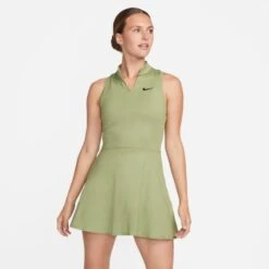 NIKE NKCT DRIFIT VICTORY DRESS DD8730-334 ALLIGATOR GREEN LADIES TENNIS