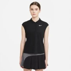 NIKE NKCT DRIFIT VICTORY POLO CV2473-010 BLACK LADIES