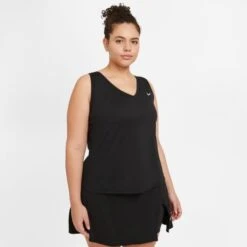 NIKE NKCT DRIFIT VICTORY TANK CV4784-010 BLACK LADIES TENNIS