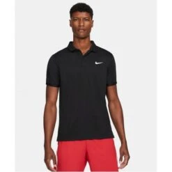 NIKE NKCT DF VICTORY POLO CW6849-010 BLACK MENS TENNIS