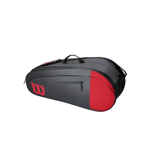 WILSON TEAM 6PACK 800980 RED/GREY TENNIS BAG 1 WILSON TEAM 6PACK 800980 RED/GREY TENNIS BAG